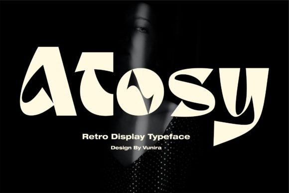 Atosy Display Font: Whimsical Wavy Charm for Handmade Labels & Printables