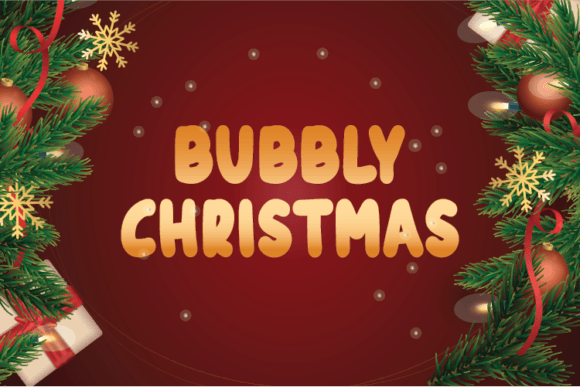 Bubbly Christmas: A Playful Display Font for Digital Branding