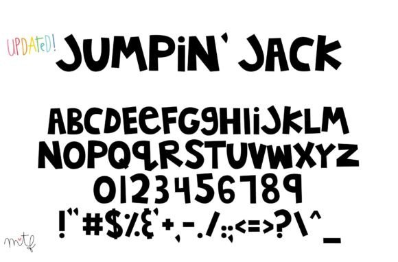 Jumpin Jack: A Playful Display Font for Handmade Labels & Printables