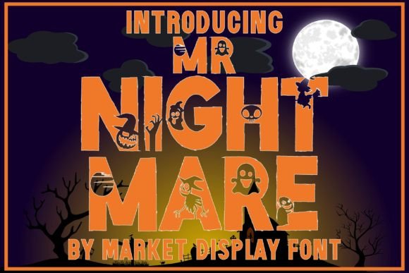 Mr Nightmare Font: Spooky Charm for Handmade Labels & Printables