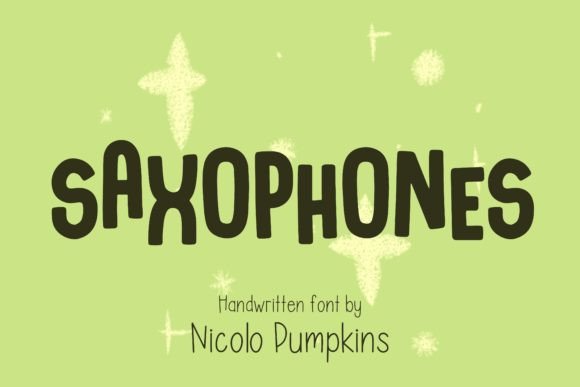 Saxophones Display Font for Handmade Creators