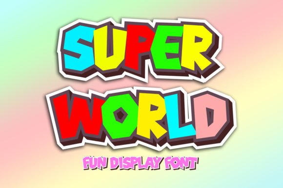 Super World: A Playful Display Font for Joyful Brand Identities