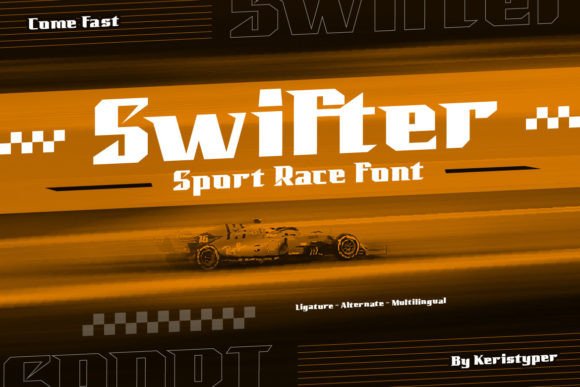 Swifter: A Racing Display Font That Accelerates Your Campaign Visuals