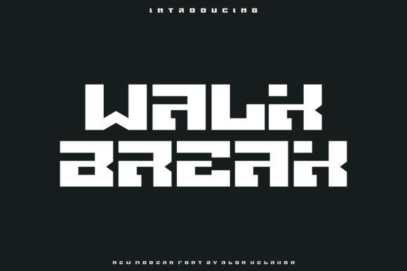 Walk Break: A Modern Display Font for Digital Branding
